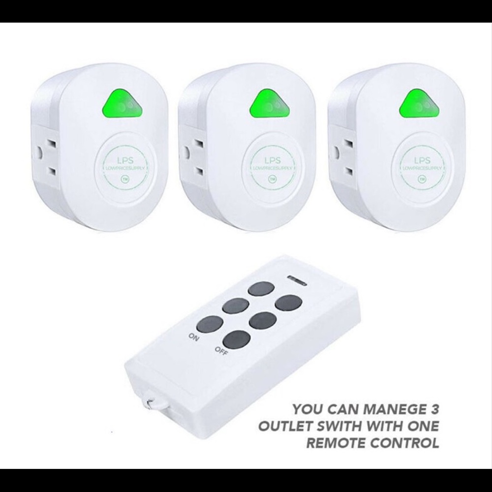 3PACK WIRELESS REMOTE CONTROL ELECTRICAL OUTLET SWITCH
